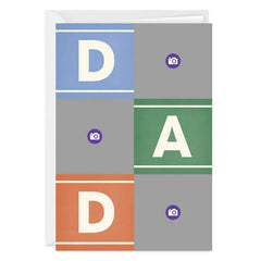 Personalized Photo Collage Color Blocks Photo Card