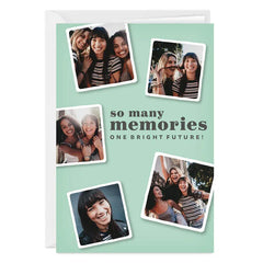 Personalized Photo Collage Mint Green Photo Card