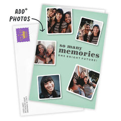 Personalized Photo Collage Mint Green Photo Card