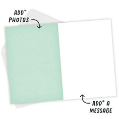 Personalized Photo Collage Mint Green Photo Card