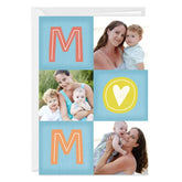 Personalized Photo Collage and Mom Lettering Photo Card