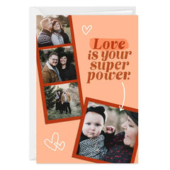 Personalized Love Is Your Super Power Photo Card