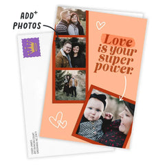 Personalized Love Is Your Super Power Photo Card