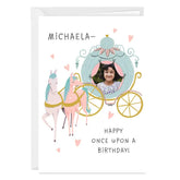 Personalized Princess Theme Photo Card for Kid