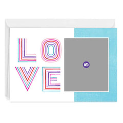Personalized Rainbow Lettering Love Photo Card