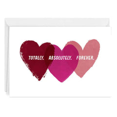 Personalized Red and Pink Hearts Love Card