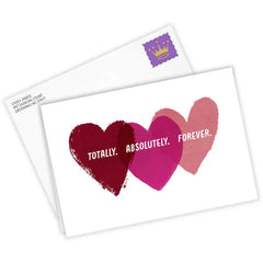 Personalized Red and Pink Hearts Love Card