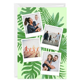 Personalized Tropical Ferns on Green Photo Card