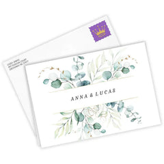 Personalized Watercolor Green Eucalyptus Card