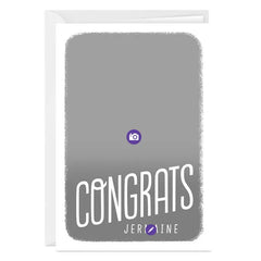 Personalized Full Photo Congratulations Photo Card