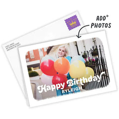 Personalized Full Photo Birthday Photo Card, 5x7 Horizontal