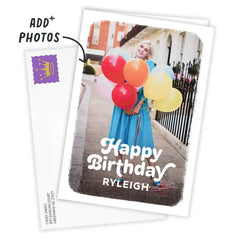 Personalized Full Photo Birthday Photo Card, 5x7 Vertical