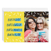 Personalized Celebration Confetti Birthday Photo Card