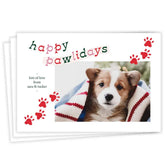 Fun Pawlidays Pet Flat Holiday Photo Card