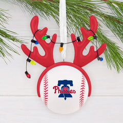 MLB Philadelphia Phillies™ Reindeer Baseball Hallmark Ornament