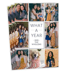 Photo Collage Border Flat Holiday Photo Card