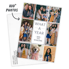 Photo Collage Border Flat Holiday Photo Card