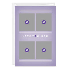 Photo Frames on Purple Custom Card