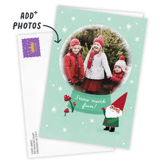 Snow Much Fun Snow Globe Custom Holiday Card