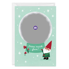 Snow Much Fun Snow Globe Custom Holiday Card