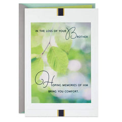 Memories Bring Comfort Sympathy Card for Loss of Brother