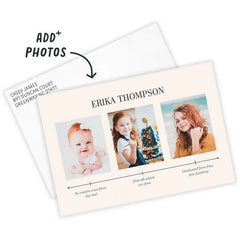 Photo Timeline Flat Graduation Announcement