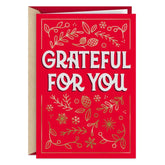Grateful for You Christmas Thank-You Card