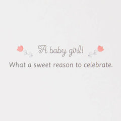 Sweet Reason to Celebrate New Baby Girl Card