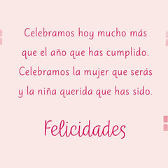 Today We Celebrate You Spanish-Language Quinceañera Card