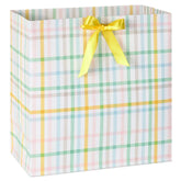 15" Pastel Plaid Extra-Deep Gift Bag