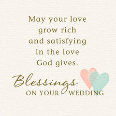 Two Hearts, One Love Religious Wedding Card