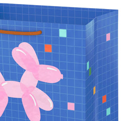 9.6" Pink Balloon Dog You Are Awesome Medium Gift Bag