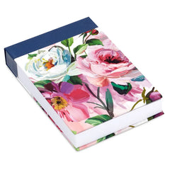Sumptuous Floral Fabric Covered Small List Pad