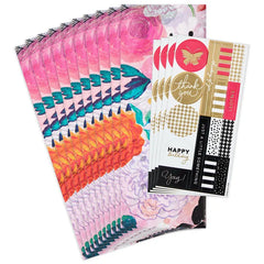 Vibrant Floral Tissue Paper With Gift Tag Stickers, 10 sheets