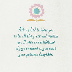 A Treasure to Nurture and Love Baptism Card for Girl
