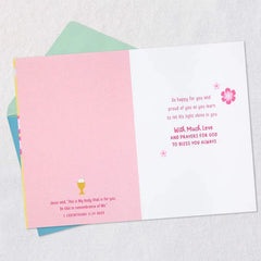 So Happy and Proud Religious First Communion Card for Daughter