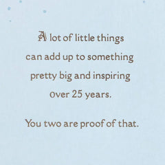 Little Things Add Up 25th Anniversary Card for Couple