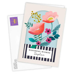 Enjoy Every Moment Floral Custom Birthday Card
