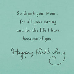 Thanks for a Lifetime of Love Birthday Card for Mom