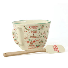 Hallmark + Disney Holiday Ever After Zrike Brands Mixing Bowl With Spatula, Set of 2