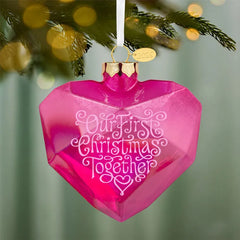 Our First Christmas Together 2026 Glass Ornament
