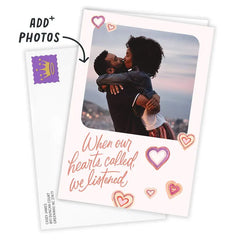 We Listened to Our Hearts Romantic Custom Love Card