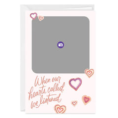 We Listened to Our Hearts Romantic Custom Love Card