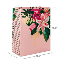 15.5" Pink Lily Extra-Large Gift Bag