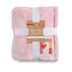 Demdaco You Are Loved Plush Blanket and Bracelet Set