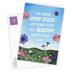 Good Deeds Blossom Custom Thank You Card