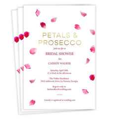 Petals and Prosecco Bridal Shower Invitation