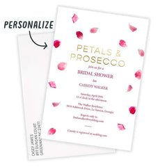 Petals and Prosecco Bridal Shower Invitation