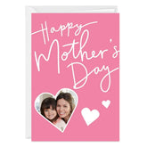 Pink Hearts Custom Mother's Day Card