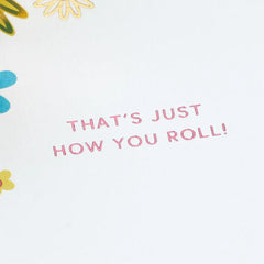 Fun and Fabulous Roller Skates Pop-Up Encouragement Card